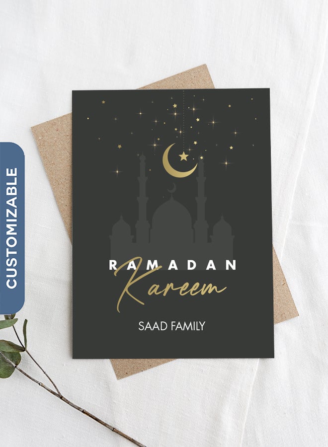 Share the Love Personalised Ramadan Greeting Card - Elegant Design with Custom Message Option