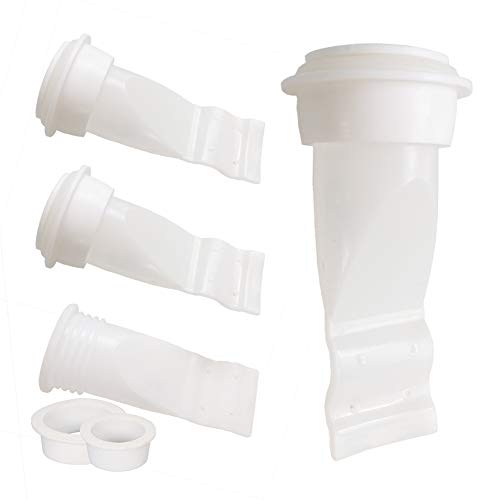 HLZC Drain Backflow Preventer, One Way Valve, Adjustable Silicone Sink Floor Drain Trap for Pipes Tubes in Toilet Bathroom Kitchen (White-4) - Image 1