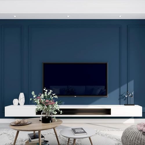 SUNBIRD Navy Blue Peel and Stick Wallpaper Matte Blue Contact Paper Solid Wall Paper Self-Adhesive Thick Vinyl Removable Wallpaper for Wall Decoration (Navy, 12" x 48" Inch) - Image 2