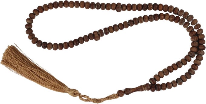 HANDMADE JUNIPER WOOD 99 BEADS TASBEEH MISBAHA ISLAMIC GIFT TASBIH PRAYER BEADS TESBIH 5X7 MM SMALL SIZE DHIKR ROSARY