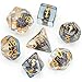 UDIXI 7Die Polyhedral DND Dice Set Resin DD Dice Filled with Sailboat for Role Playing GameRPGTabletop Game - Image 2