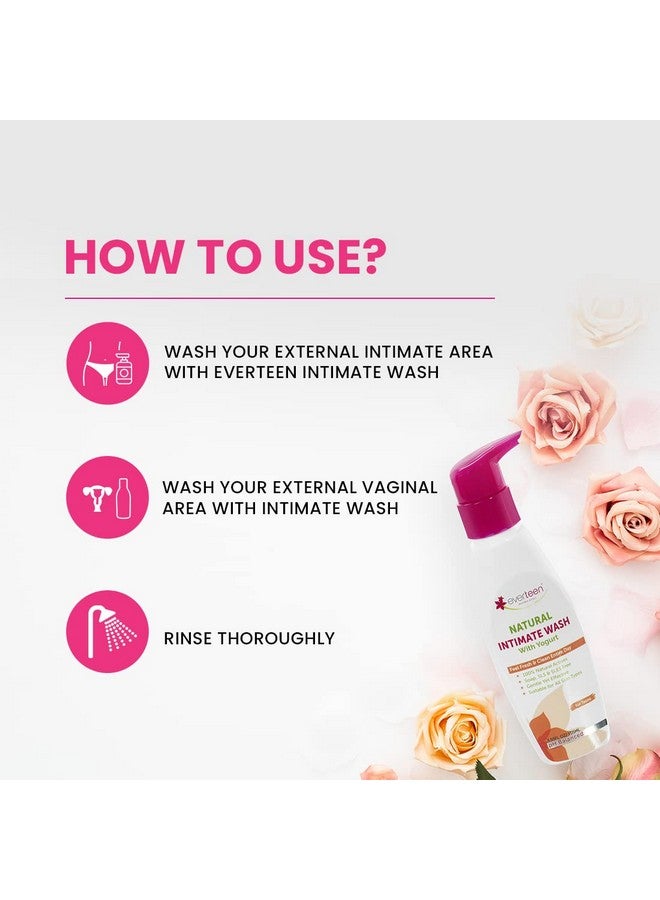 إيفرتين غسول طبيعي للمنطقة الحساسة بالزبادي للنظافة الحميمة الأنثوية لدى المراهقات - عبوة واحدة (105 مل) - Image 5