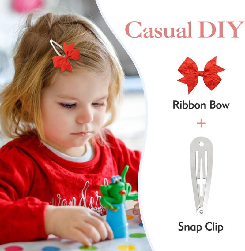 Cinaci 120 Pack Bulk Solid Plain Blank DIY Craft 5cm/2" Silver Metal Snap Hair Clips with Hole Hair Barrettes for Women Girls Baby Toddlers Kids Teens Hair Accessories - Image 4