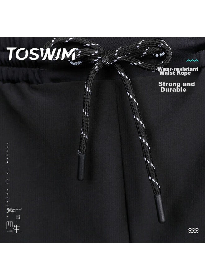 Toswim Men's Swimwear Set, Including Swim Trunks And Swim Top, Hot Spring Outfit, Surfing Suit, Beach Shorts, Anti-embarrassment, Suitable For Water Activities blue Coast Sea Breeze L - Image 3