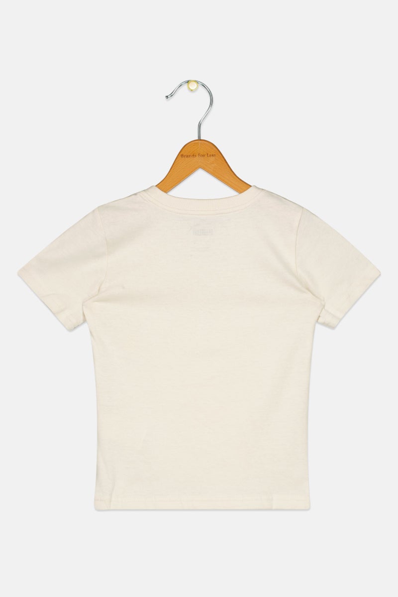 PUMA Toddlers Girl Short Sleeve Outdoor T-Shirt, Cream - Image 2