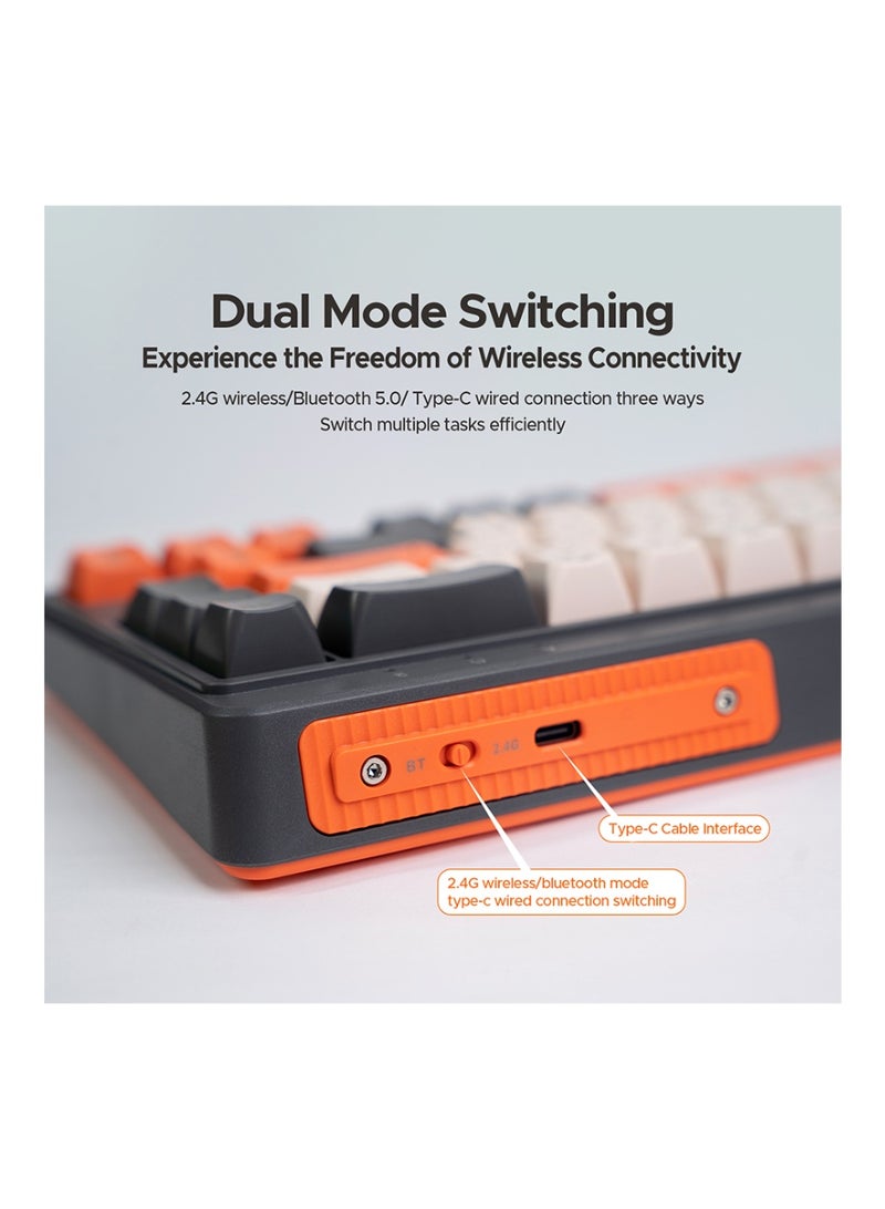 أريزون لوحة مفاتيح لاسلكية ثنائية الوضع من أريزون BK-036 – إضاءة RGB، عربية/إنجليزية - Image 2