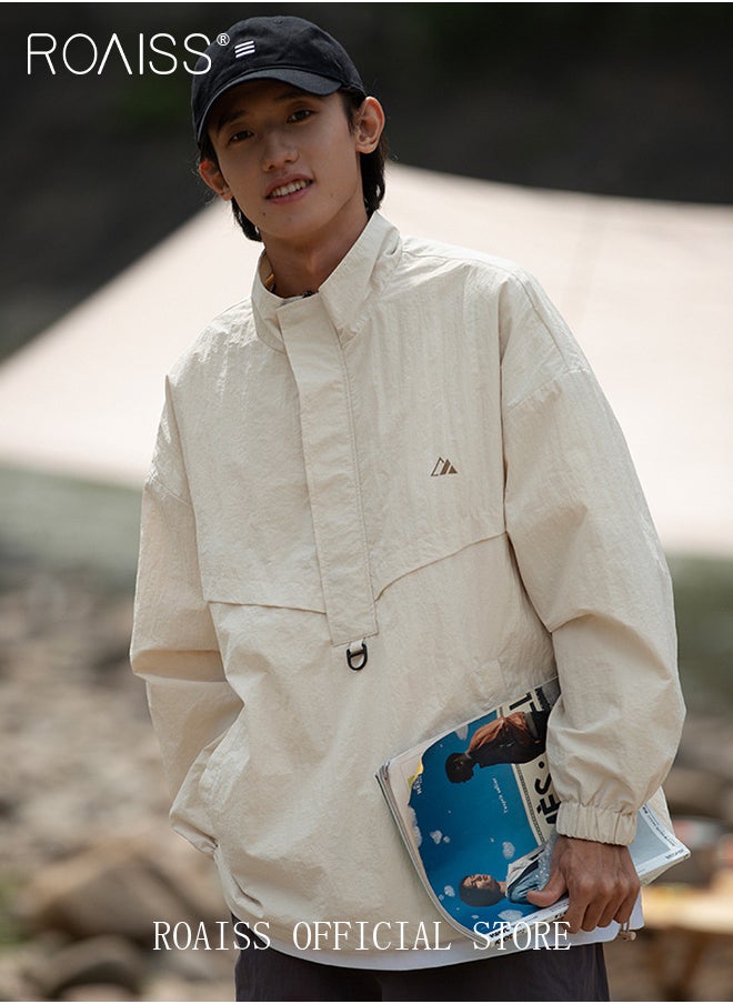 roaiss - Outdoor 3 in 1 Waterproof Windbreaker Jacket Couple Half-Zip Hybrid Functional Jacket - Image 1