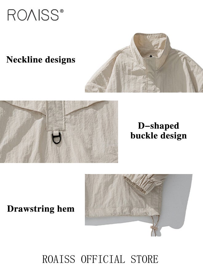 roaiss - Outdoor 3 in 1 Waterproof Windbreaker Jacket Couple Half-Zip Hybrid Functional Jacket - Image 1