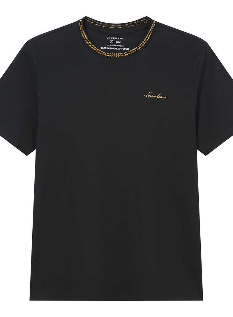GIORDANO Men's Slim Fit Liquid Touch Cotton Tee - Image 3