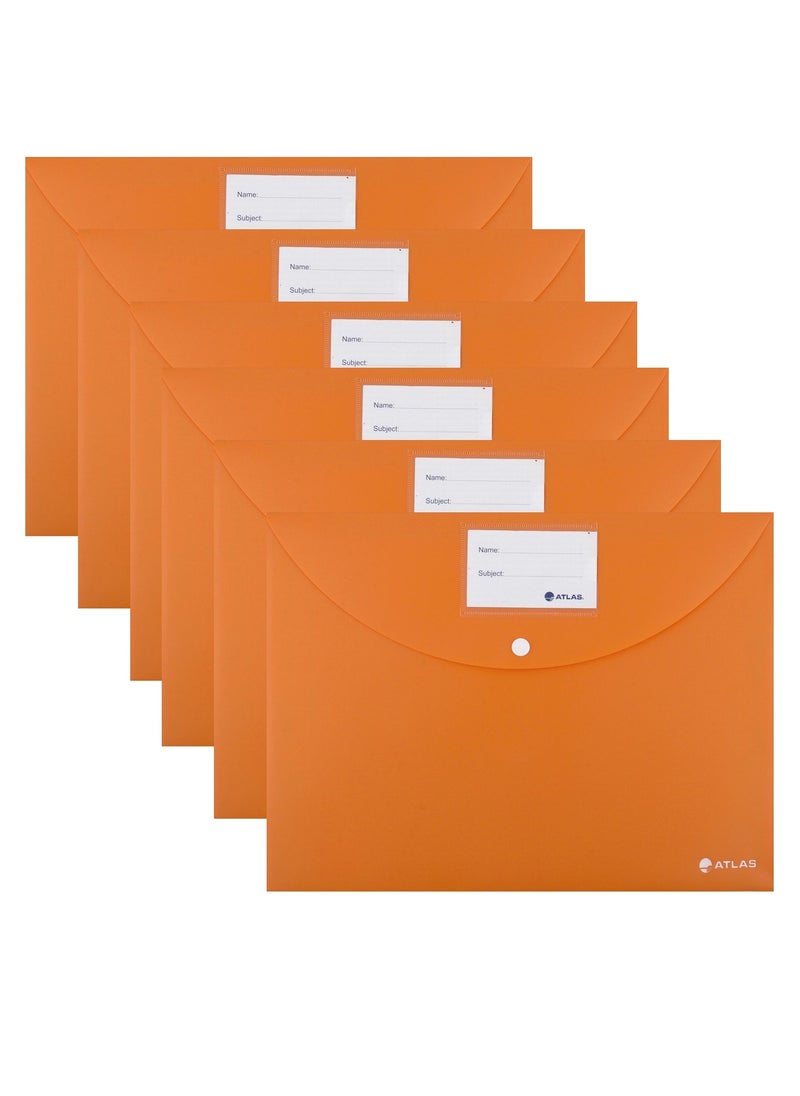 ATLAS - 6-Piece Document Bag Orange Colour - Image 1