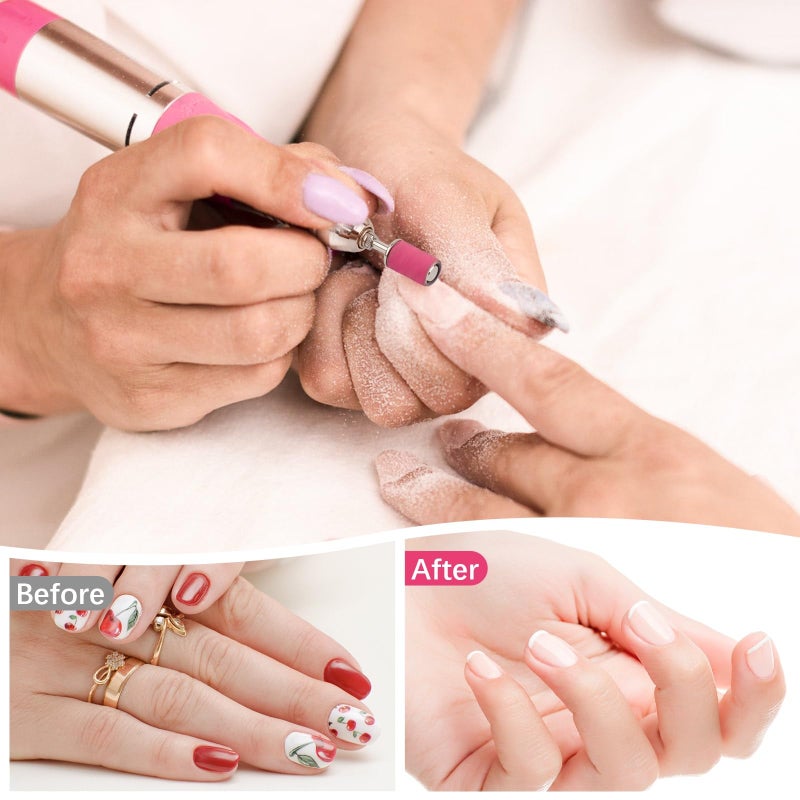 Rolybag Sanding Bands for Nail Drill 240 Grit Extreme Fine Nail Sanding Bands 200Pcs Pink Professional Sanding Bands and 2Pcs Nail Drill Bits for Manicures and Pedicure - Image 4