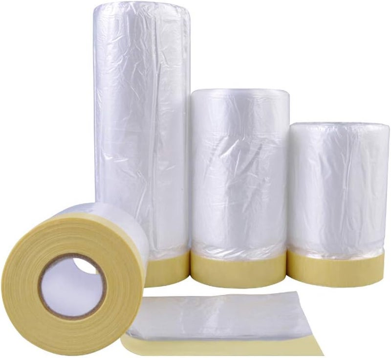 MyLifeUNIT Tape and Drape, Assorted Masking Paper for Automotive Painting Covering (66-Feet, 3 Sizes) - Image 1