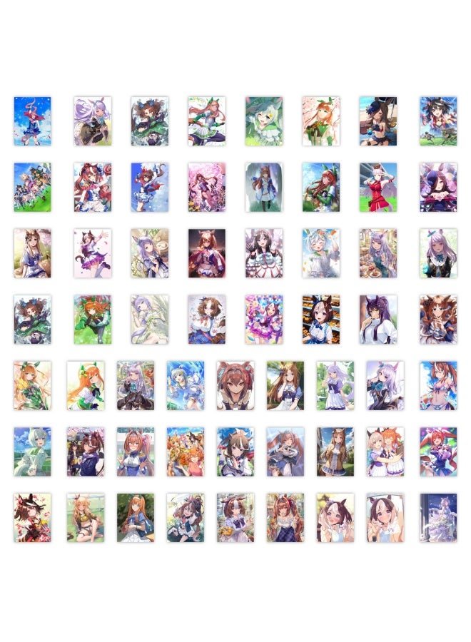 NIBEMINENT 63 Pcs Horse Racing Girl Deco Kit Waterproof Stickers, High Definition Printing Bright Colors, Suitable for Laptop Skateboard Luggage Water Bottle Guitar DIY - Image 3