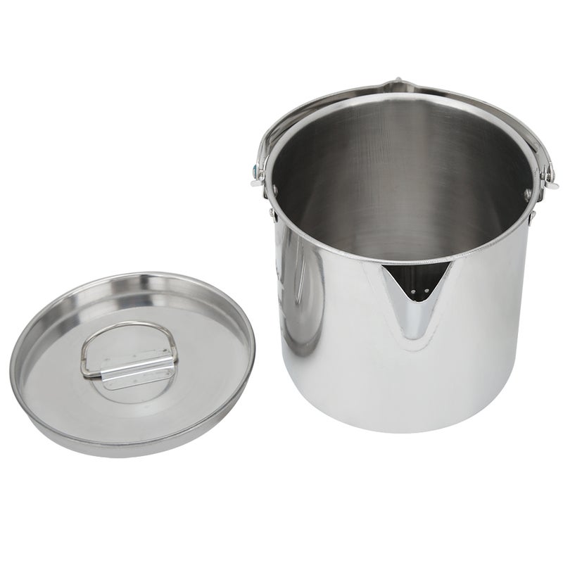 1.2L Outdoor Portable Camping Hiking Stainless Steel Hanging Water Pot Kettle Coffee Pot Kitchenware - Image 4