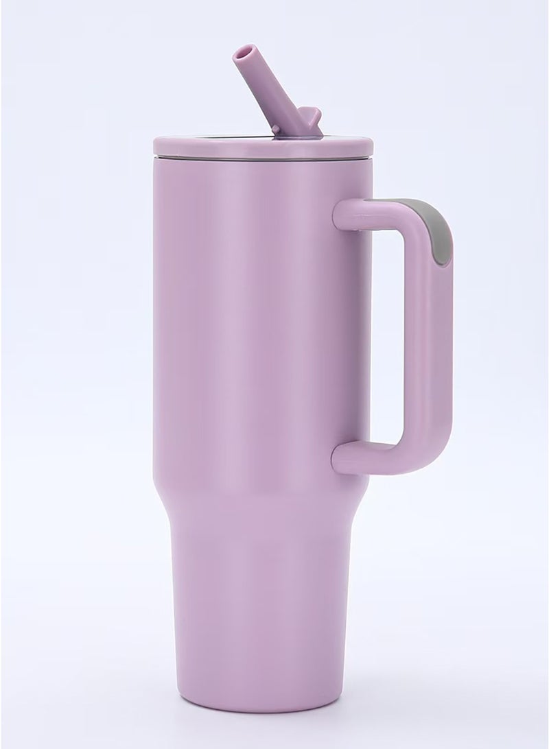 ZEPONOVA Tumbler Stainless Steel Vacuum Insulated Water Bottle - 40OZ (1200ml), 12H Cold & 6H Hot Retention for Water, Iced Tea, Coffee, Smoothie and More, Car Cup Holder Compatible, Purple - Image 2