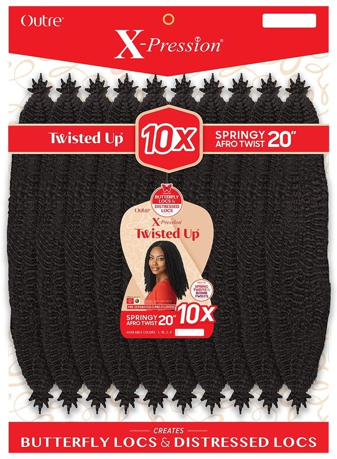 Outre X-Pression - Twisted Up - Springy Afro Twist 20" 10X (OFF BLACK 1B) - Image 1