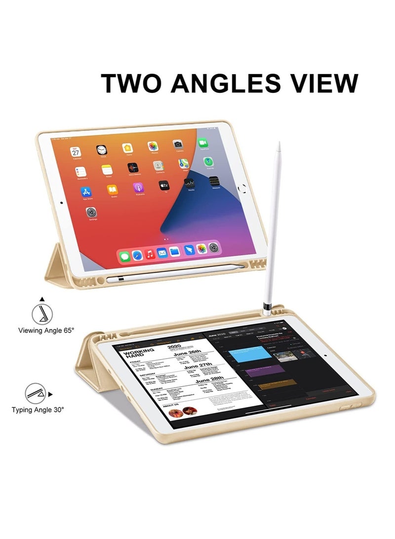 إلترازون iPad 9th/8th/7th Generation case (2021/2020/2019) iPad 10.2-Inch Case with Pencil Holder [Sleep/Wake] Slim Soft TPU Back Smart Magnetic Stand Protective Cover Cases - Image 4