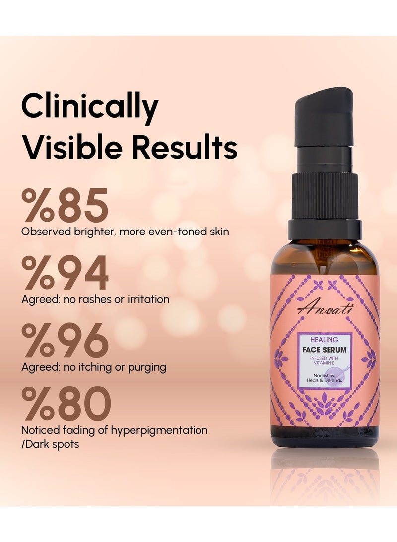 Anvati Vitamin E Serum for Face and Anti Aging – Moisturiser for Women with Hyaluronic Acid, Damask Rose, Coconut Water – Anti Aging Serum for Acne, Dark Spots & Dry Skin Moisturizer- 30 ml - Image 3