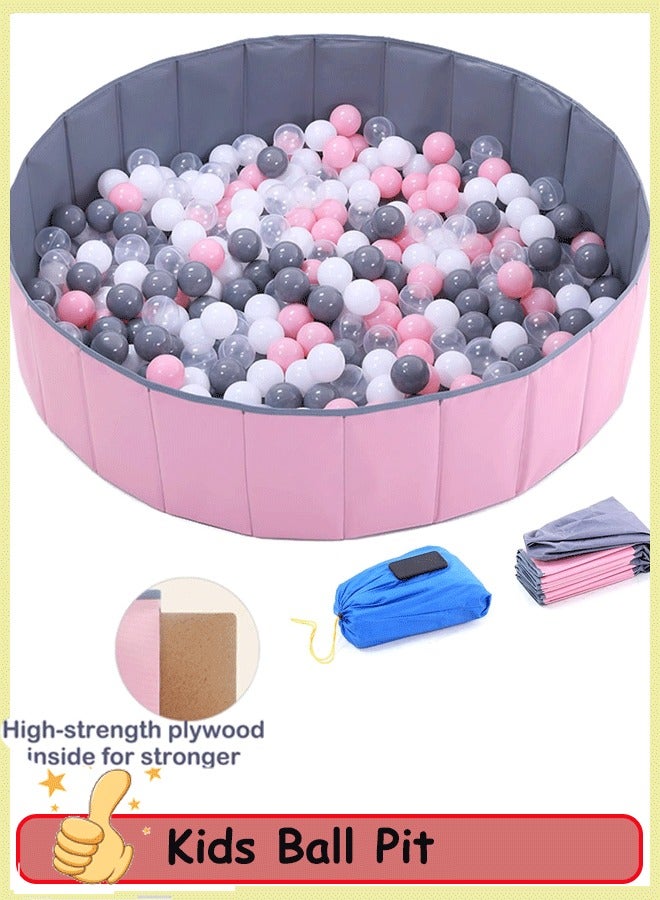 Baby Ball Pool Ball Pit for Toddlers Folding Portable Ball Pool Double Oxford Cloth Ball Pit Round Kids Ball Pit Indoor and Outdoor Game Kids Play Ball Pool Ideal Gift for Girls and Boys (NO Balls) - Image 1