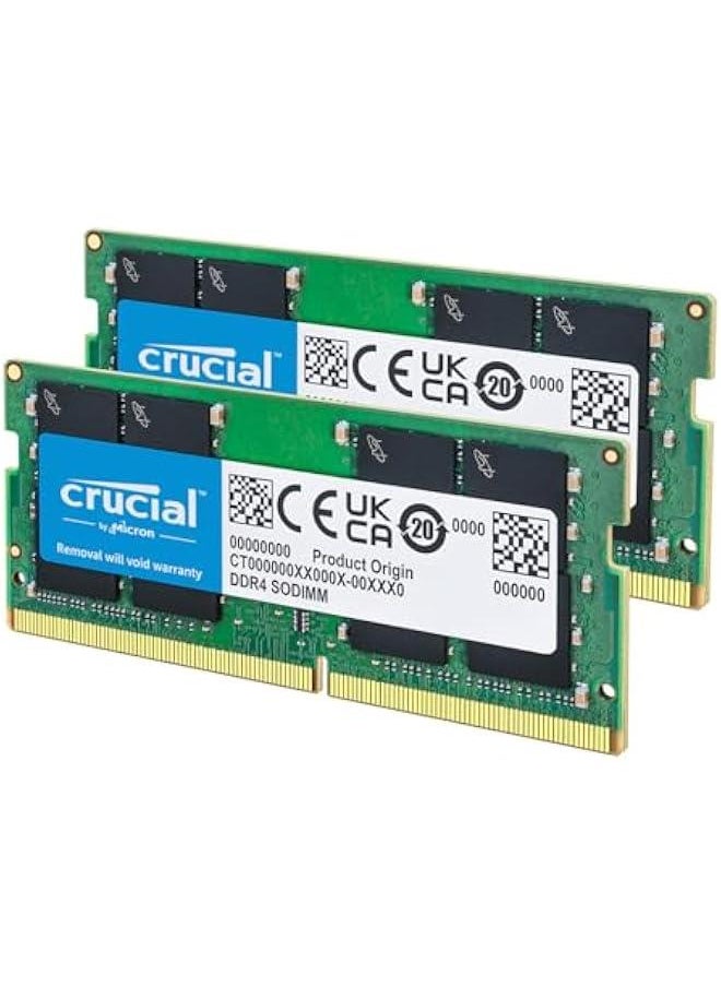 Arabest 32GB Laptop Memory Kit DDR4 3200MHz CL22 (or 2933MHz or 2666MHz) CT2K16G4SFRA32A  - Image 1