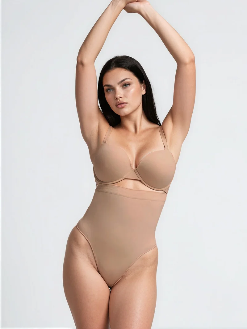 هيكاب Premium Seamless High Waist Shaping Thong Shapewear