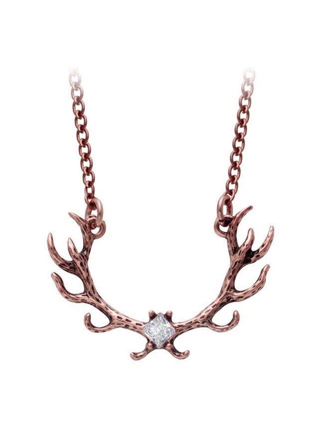 SENFAI Santa Elk Antlers Antique Bronze Antlers Necklace (Antique Copper) - Image 1