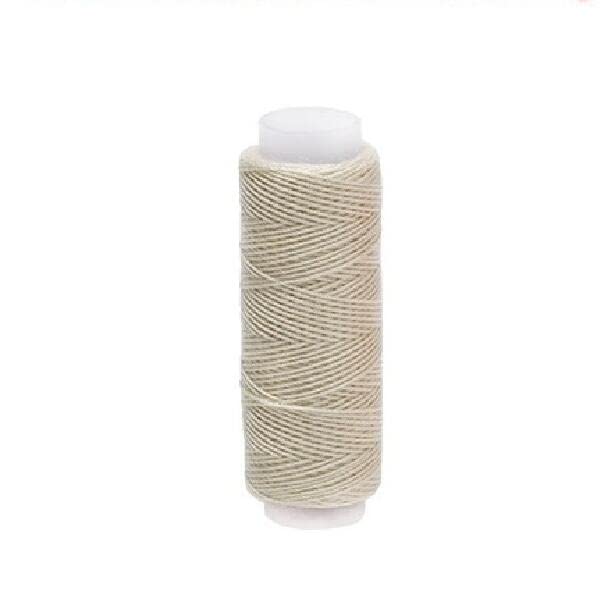 Funyn 3 Rolls Hair Weaving Thread Cotton Sewing Thread Making Wig Clips in Hair Extension Hair Salon Weft Thick Thread with 3 Curved Needles (Beige) - Image 4