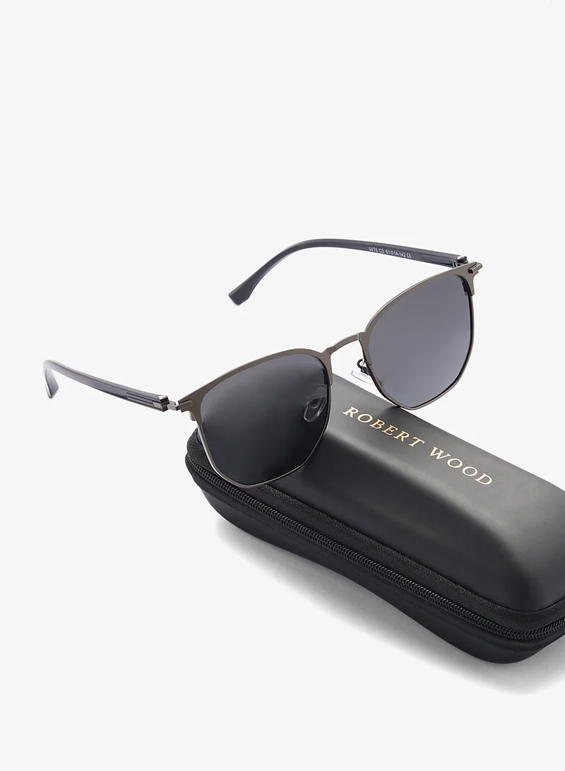 Robert Wood Polarized Lens Clubmaster Sunglasses
