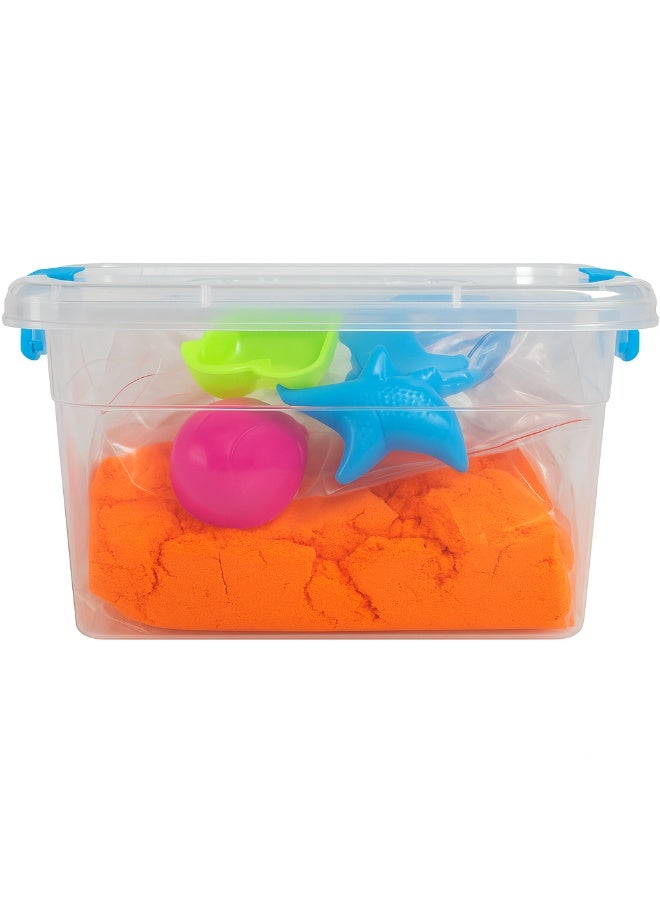 STORE 7 Colorful Magic Sand Box for Kids – 2 kg with Molds and Play Tools for Easy Shape Building - Image 2