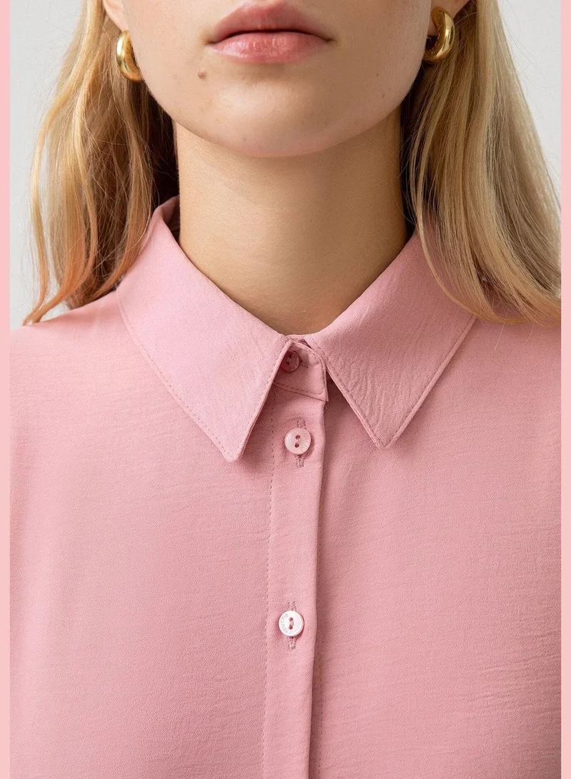 توتشي FRILLED DRESS WITH FRONT BUTTON