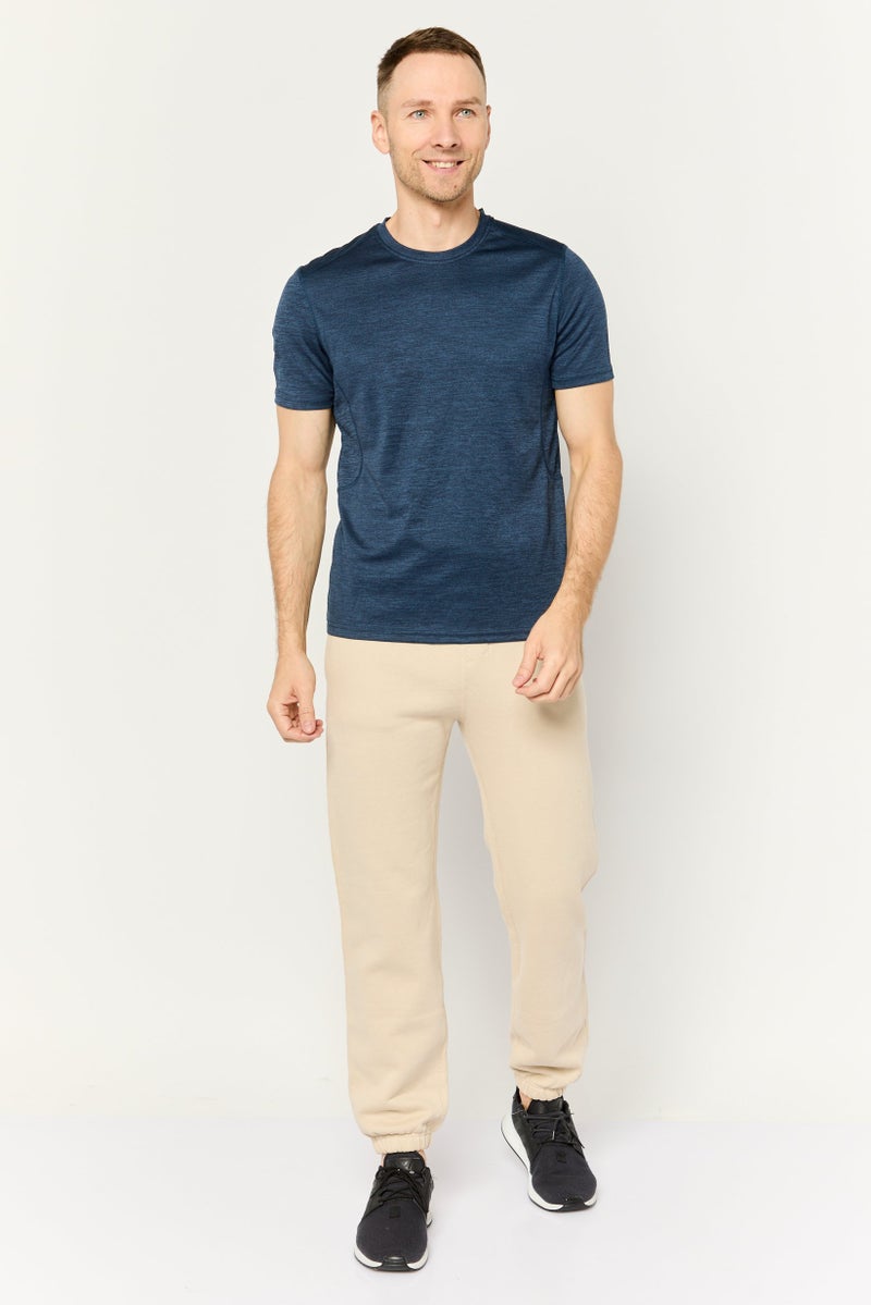 MOTION Men Sportswear Fit Short Sleeves Outdoor T-Shirt, Navy - Image 2