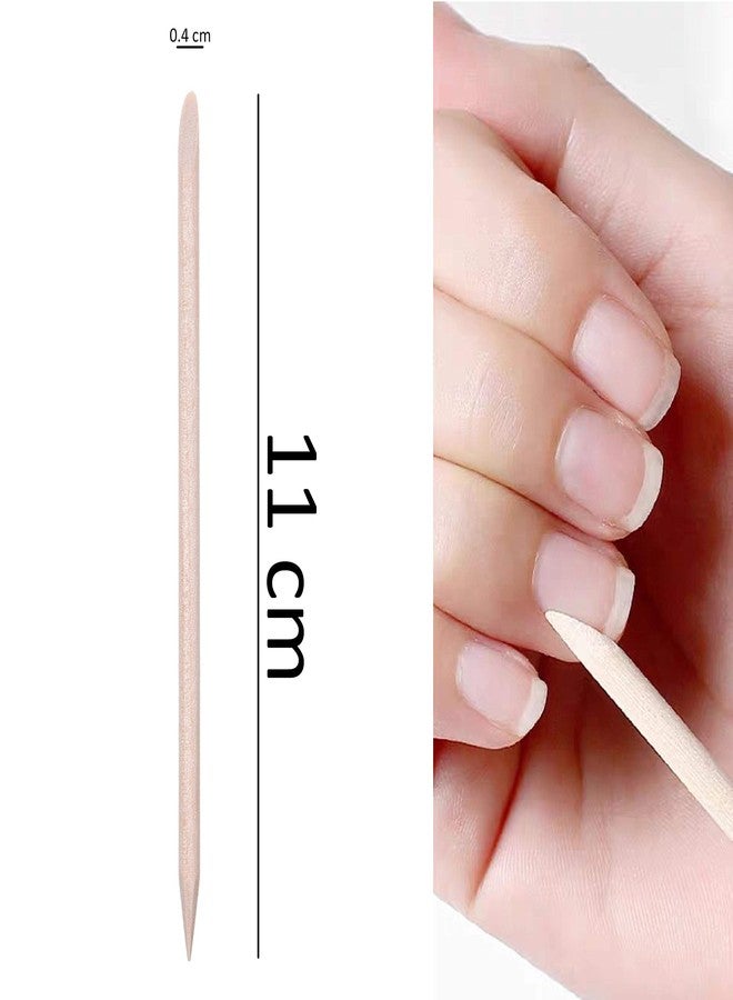 Kare Kind Kare & Kind 100x Double-Sided Orange Wood Nail Sticks - Cuticle Pusher Remover Cleaner - Manicure, Pedicure, DIY - Home, Nail Salon - for Beginners and Profesional Nail Technicians - Image 4