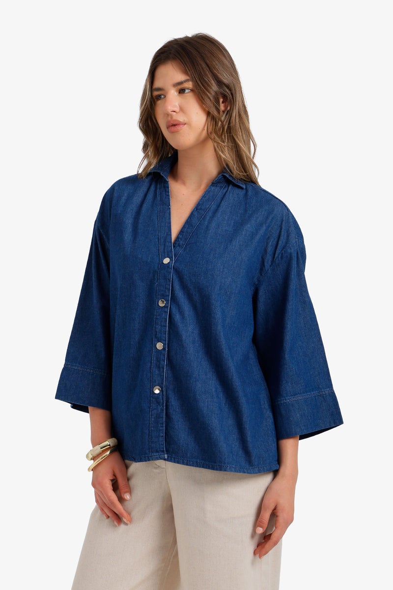 Carina Lightweight Denim Shirt - Image 2