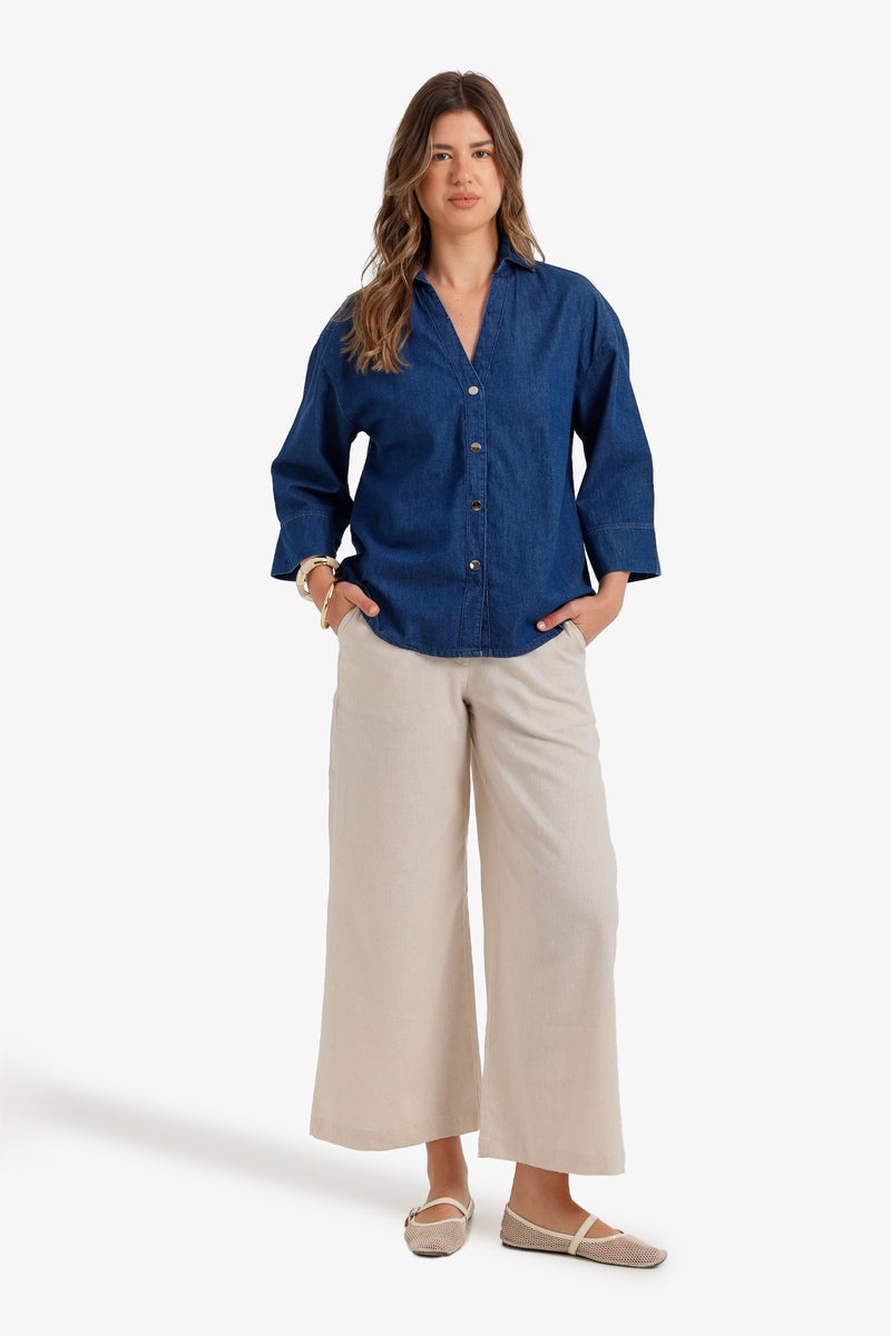 Carina Lightweight Denim Shirt - Image 5