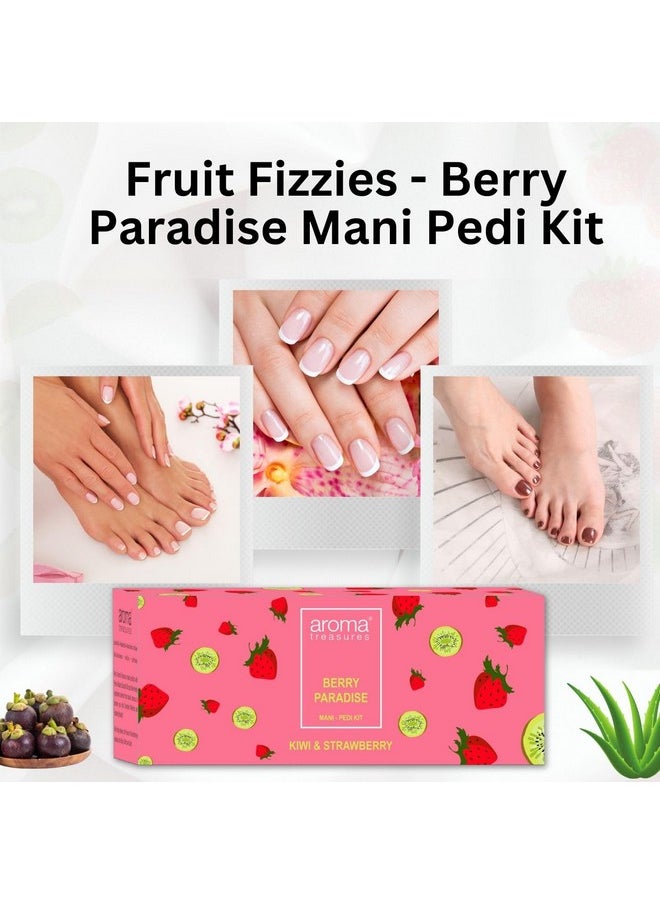 Aroma Treasures Berry Paradise Strawberry And Kiwi Fizz Mani-Pedi Kit -One-Time Use, 100 G  - Image 3