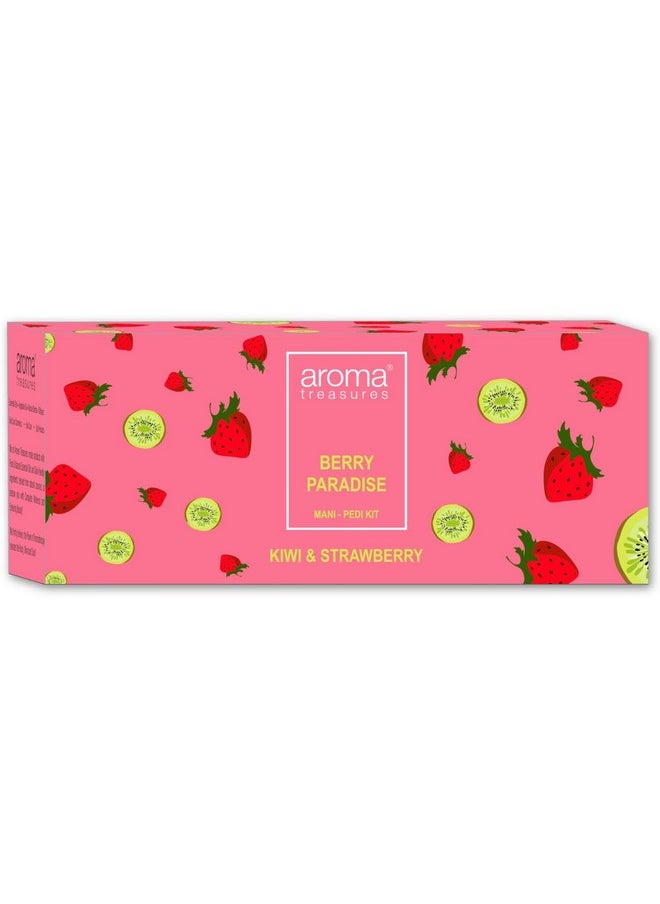 Aroma Treasures Berry Paradise Strawberry And Kiwi Fizz Mani-Pedi Kit -One-Time Use, 100 G  - Image 1