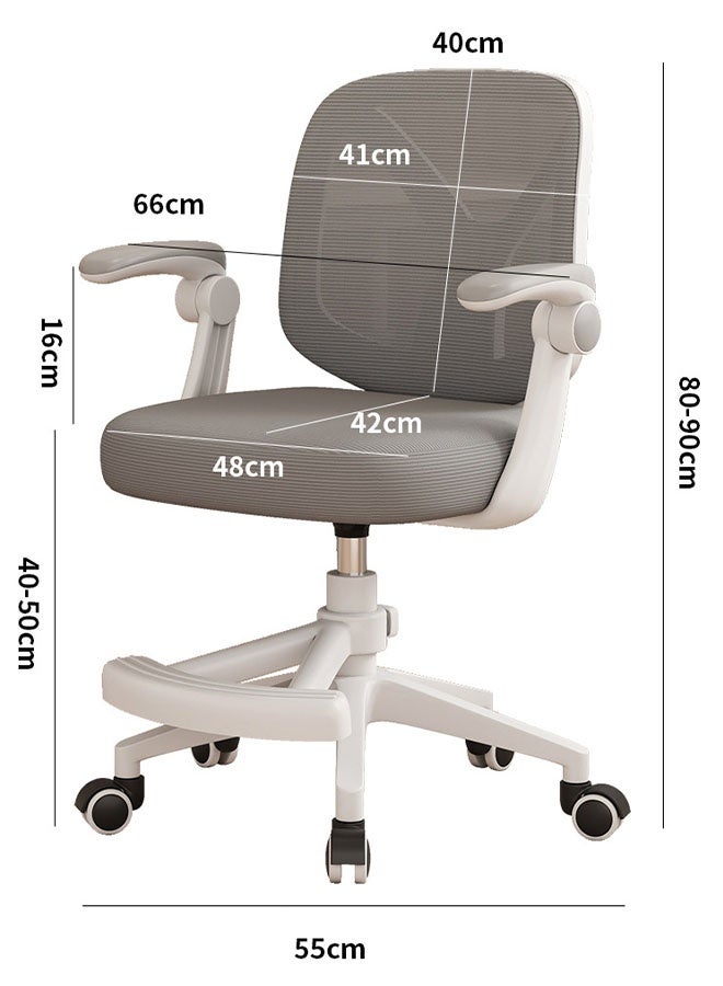 MLADEN Ergonomic Kids Desk Chair, Study Chair for Boys Girls with Height Adjustable, Swivel Mesh Task Student Chairs, Growing Teen Office Chair for Home/School/Office - Image 2