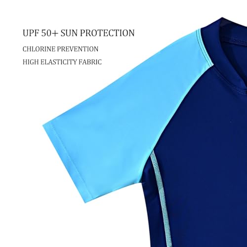 karrack Boys One Piece Rash Guard Swimsuit Kid Water Sport Short Swimsuit UPF 50+ Sun Protection Bathing Suits - Image 4