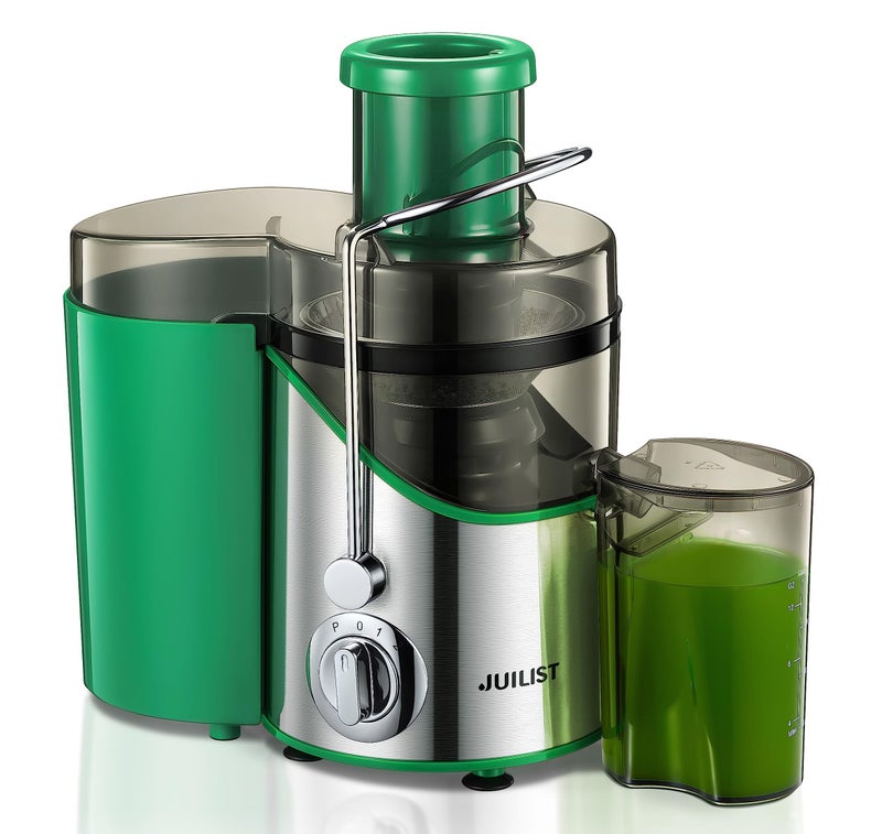 Juicer Machines Juilist 3 Wide Mouth Juicer Extractor for Vegetable and Fruit with 3Speed Setting 400W Motor Easy to Clean Green