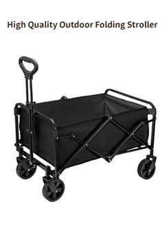 HXDream Folding Wagon Garden Cart Folding Trolley Cart Outdoor Wagon Collapsible With Removable Fabric Festival Garden Camping Picnic Cart Supports Max 100KG Capacity Transport Trailer  - Image 1