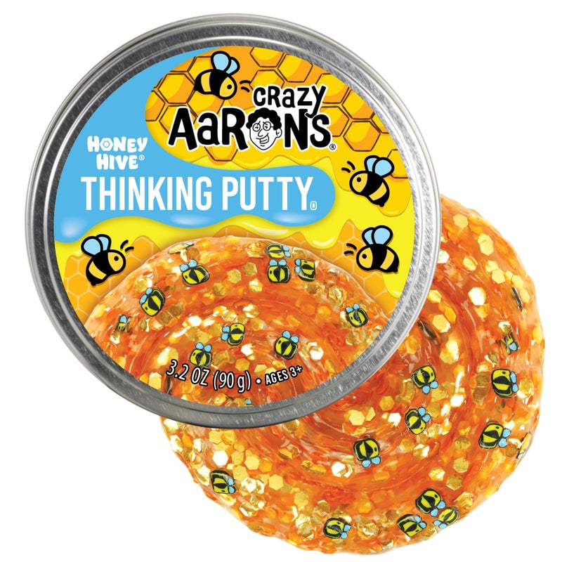 Crazy Aarons Thinking Putty Honey Hive Clear Sensory Putty for Kids and Grown ups in a 4 Tin Creative and Endless Fun Stress Relief Therapy Toys Never Dries Out Made in USA - Image 2