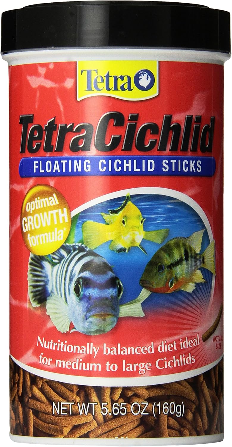 تترا عصي طعام سمك السيكليد العائمة من TetraCichlid، وزن 5.65 أونصة، نظام غذائي متوازن - Image 1