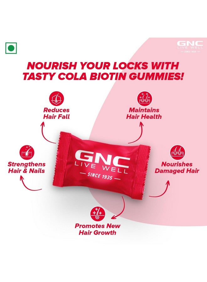 GNC Hair Biotin+ Gummies | Nourishes & Improve Hair | With 100% RDA Biotin, 10,000 mcg Sesbania & Other Vitamins & Minerals - 30 Gummies - Image 2