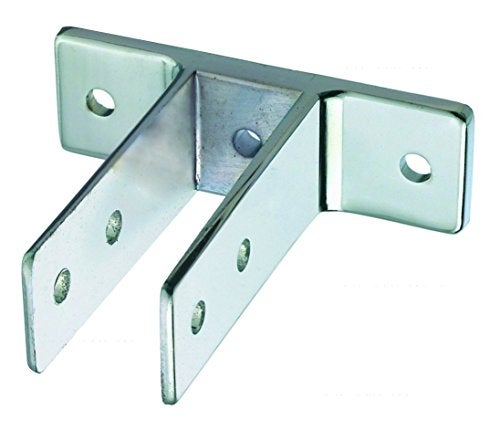Harris Hardware TP1286 Two Ear Die Cast Zamac Urinal Screen Bracket for 1" Panels, Chrome Plated - Image 1