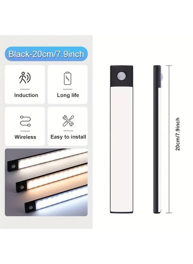 Smart Human Sensing Light 20cm Black Aluminum Alloy 3 Modes Stepless Dimming - Image 1