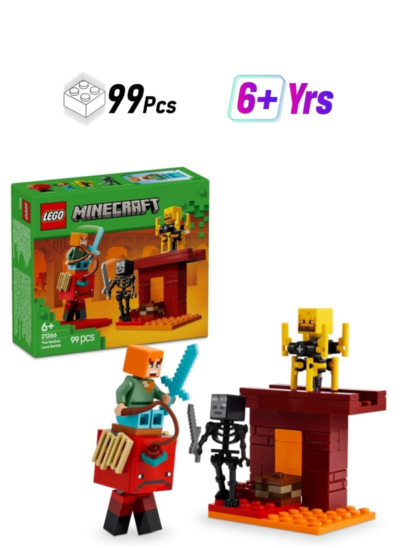 LEGO Minecraft® The Nether Lava Battle Gamer Toy for Kids 21266 (99) Pieces  - Image 1