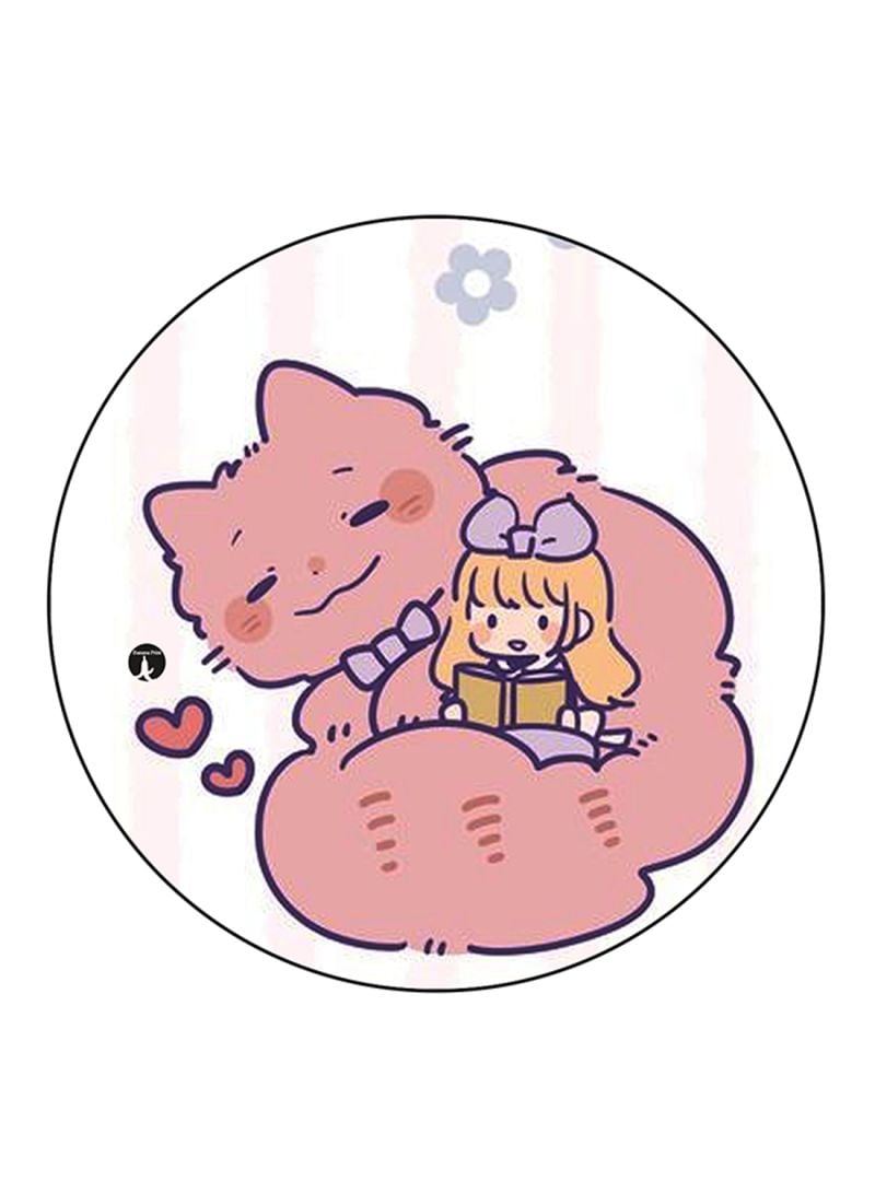 RKN Cat And A Girl Printed Fridge Magnet  Multicolour - Image 2