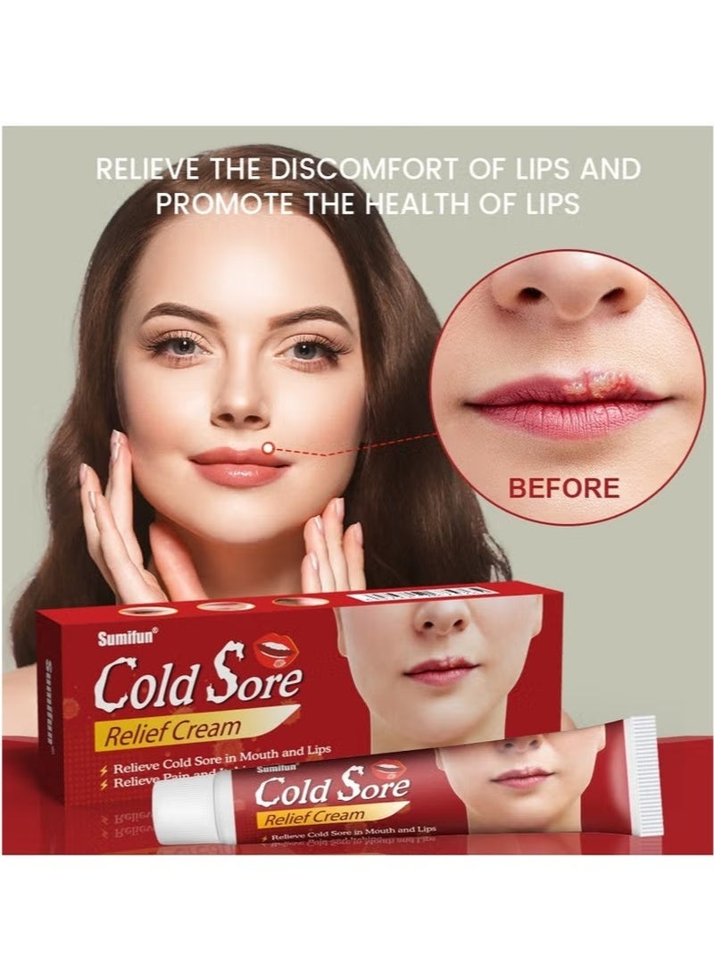 سوميفون كريم لتخفيف الهربس الفموي - 20 جم، كريم لعناية الهربس الشفوي للبشرة حول الشفاه، يعمل بسرعة لتخفيف الألم والحكة لقرحات الفم/الشفاه، يهدئ التقرحات الهربسية، مناسب للنساء/الرجال (البالغين/المراهقين، للاستخدام اليومي/أثناء التنقل) - Image 4
