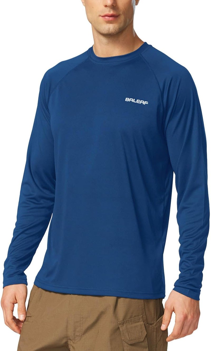 Baleaf Men's Sun Protection Shirts UV SPF UPF 50+ Long Sleeve Rash Guard Fishing Running Quick Dry Lightweight - Image 1