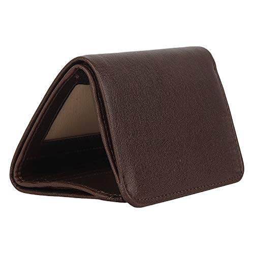 Zacharias Men's Leather 3 Fold Wallet Brown WBRW-026 - Image 5